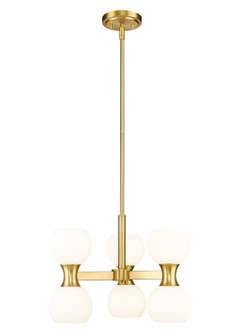 Artemis Six Light Chandelier in Modern Gold (224|494-6MGLD)