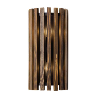 Suratto Two Light Wall Sconce in Matte Black/Medium Walnut (137|387W02MBW)