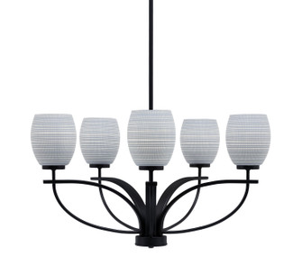 Cavella Five Light Chandelier in Matte Black (200|3905-MB-4022)