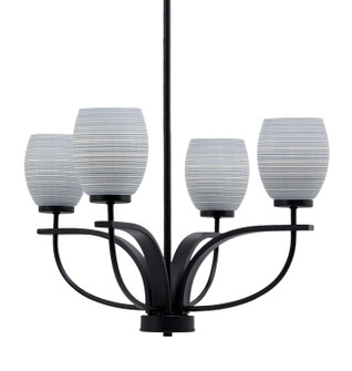 Cavella Four Light Chandelier in Matte Black (200|3904-MB-4022)