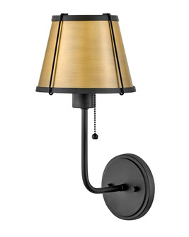 Clarke LED Wall Sconce in Black with Lacquered Dark Brass accents (13|4890BK-LDB)