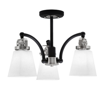 Easton Three Light Semi-Flush Mount in Matte Black & Brushed Nickel (200|1947-MBBN-460)