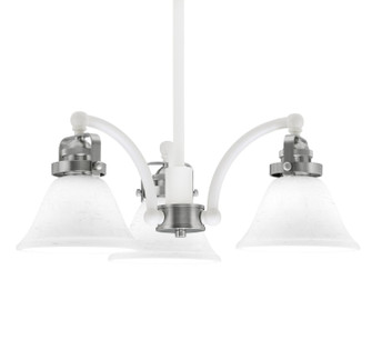 Easton Three Light Chandelier in White & Brushed Nickel (200|1943-WHBN-311)