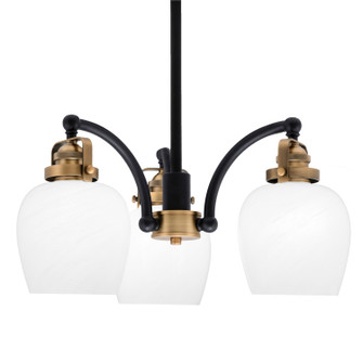 Easton Three Light Chandelier in Matte Black & Brass (200|1943-MBBR-4811)