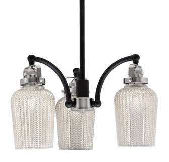 Easton Three Light Chandelier in Matte Black & Brushed Nickel (200|1943-MBBN-4253)