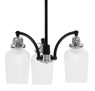 Easton Three Light Chandelier in Matte Black & Brushed Nickel (200|1943-MBBN-4250)