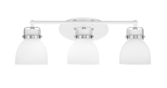 Easton Three Light Bath Bar in White & Brushed Nickel (200|1933-WHBN-4111)