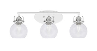 Easton Three Light Bath Bar in White & Brushed Nickel (200|1933-WHBN-4100)