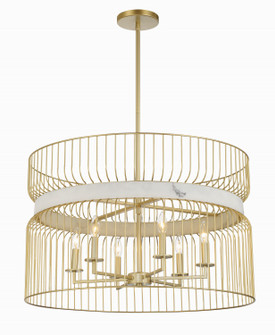 Park Slope Six Light Pendant in Nouveau Gold (7|3396-754)