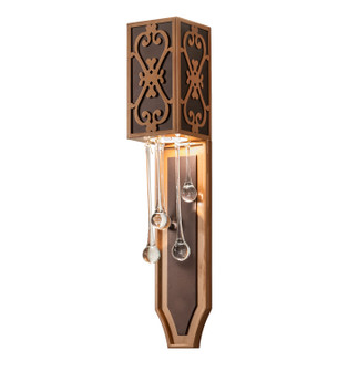 Axiom Two Light Wall Sconce in Bronze,Mahogany Bronze,Crystal (57|259244)