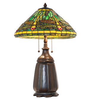 Tiffany Dragonfly Two Light Table Lamp in Mahogany Bronze (57|194127)