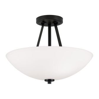 Stewart Two Light Semi-Flush Mount in Matte Black (65|218921MB)