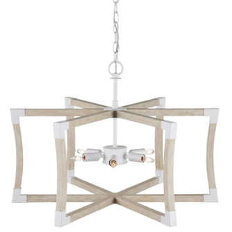 Bastian Six Light Lantern in Sugar White/Sandstone (142|9000-1111)