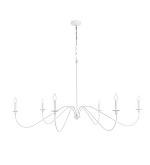 Rohan Six Light Chandelier in White (173|LD5056D60WH)