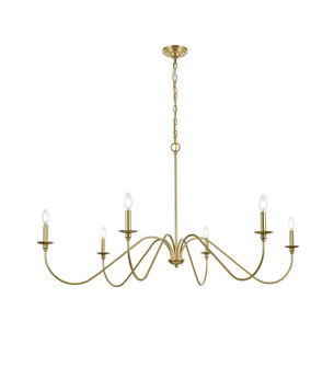 Rohan Six Light Chandelier in Brass (173|LD5056D54BR)