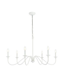 Rohan Six Light Chandelier in White (173|LD5056D42WH)