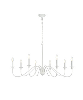 Rohan Eight Light Chandelier in White (173|LD5006D42WH)