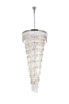 Sydney 35 Light Chandelier in polished nickel (173|1201SR30PN/RC)