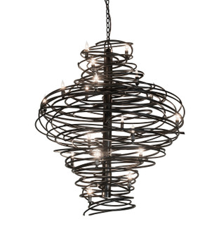 Cyclone 20 Light Chandelier in Black Metal (57|263093)