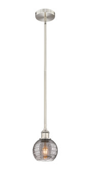 Edison One Light Mini Pendant in Brushed Satin Nickel (405|616-1S-SN-G1213-6SM)