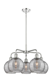 Downtown Urban Five Light Chandelier in Polished Chrome (405|516-5CR-PC-G1213-8SM)