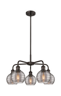 Downtown Urban Five Light Chandelier in Oil Rubbed Bronze (405|516-5CR-OB-G1213-6SM)