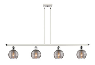 Ballston Four Light Island Pendant in White Polished Chrome (405|516-4I-WPC-G1213-6SM)