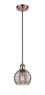 Ballston One Light Mini Pendant in Antique Copper (405|516-1P-AC-G1213-6SM)