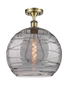 Ballston One Light Semi-Flush Mount in Antique Brass (405|516-1C-AB-G1213-14SM)