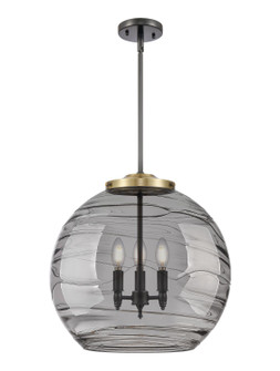 Ballston Three Light Pendant in Black Antique Brass (405|221-3S-BAB-G1213-18SM)