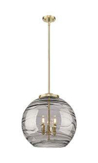 Ballston Three Light Pendant in Antique Brass (405|221-3S-AB-G1213-18SM)