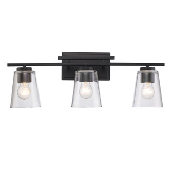 Iris Three Light Vanity in Black (110|22493 BK)