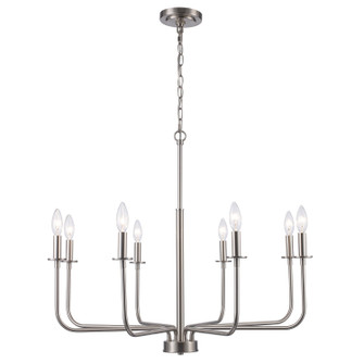 Tennyson Eight Light Pendant in Brushed Nickel (110|11658 BN)