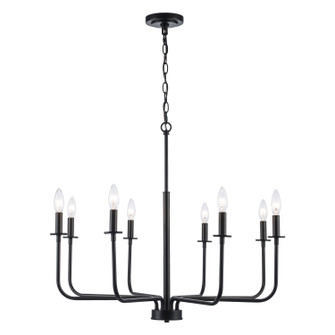 Tennyson Eight Light Pendant in Black (110|11658 BK)