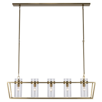 Nova Five Light Pendant in Antique Gold (110|11395 AG)