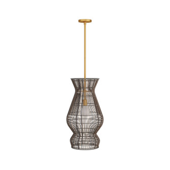 Turks One Light Pendant in Dark Brown Stained (314|DPS05)