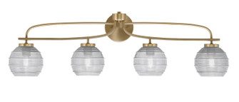 Cavella Four Light Bath Bar in New Age Brass (200|3914-NAB-5110)