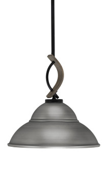 Monterey One Light Mini Pendant in Matte Black & Painted Distressed Wood-look Metal (200|2901-MBDW-428-BN)