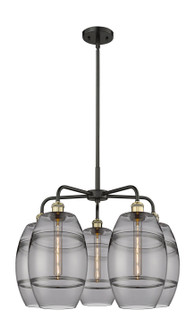 Downtown Urban Five Light Chandelier in Black Antique Brass (405|516-5CR-BAB-G557-8SM)