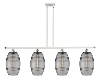 Ballston Four Light Island Pendant in White Polished Chrome (405|516-4I-WPC-G557-8SM)