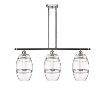 Ballston Three Light Island Pendant in Brushed Satin Nickel (405|516-3I-SN-G557-8CL)