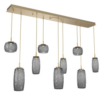 Vessel LED Linear Pendant in Gilded Brass (404|PLB0091-09-GB-S-C01-L3)