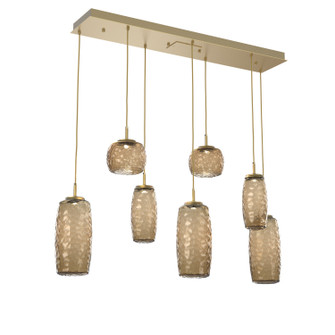 Vessel LED Linear Pendant in Gilded Brass (404|PLB0091-07-GB-B-C01-L3)