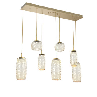 Vessel LED Linear Pendant in Gilded Brass (404|PLB0091-07-GB-A-C01-L3)