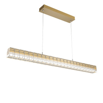 Asscher LED Linear Suspension in Gilded Brass (404|PLB0080-48-GB-AC-CA1-L3)