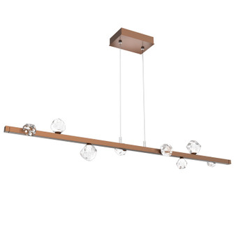 Stella LED Linear Suspension in Burnished Bronze (404|PLB0070-54-BB-CZ-CA1-L3)