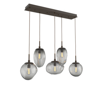 Cosmos Five Light Pendant in Flat Bronze (404|PLB0065-05-FB-S-C01-E2)