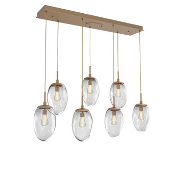 Meteo Seven Light Pendant in Novel Brass (404|PLB0063-07-NB-C-C01-E2)