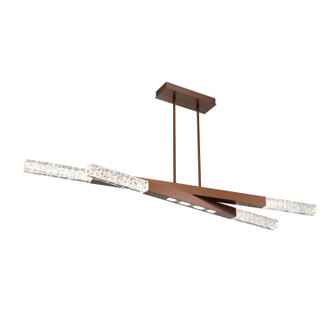 Axis LED Linear Suspension in Burnished Bronze (404|PLB0060-64-BB-GC-001-L3)