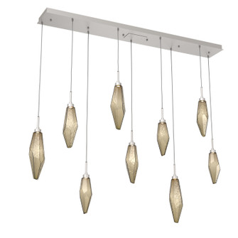 Rock Crystal LED Linear Pendant in Beige Silver (404|PLB0050-09-BS-CB-C01-L1)